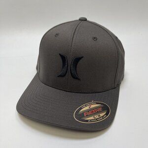 Hurley One and Only Utility Charcoal Grey Hat w/ Black Logo Flex Cap size S/M